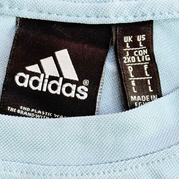 Adidas Men's Short Sleeve Light Blue Graphic Logo T-Shirt Size Large NWT - Picture 5 of 9